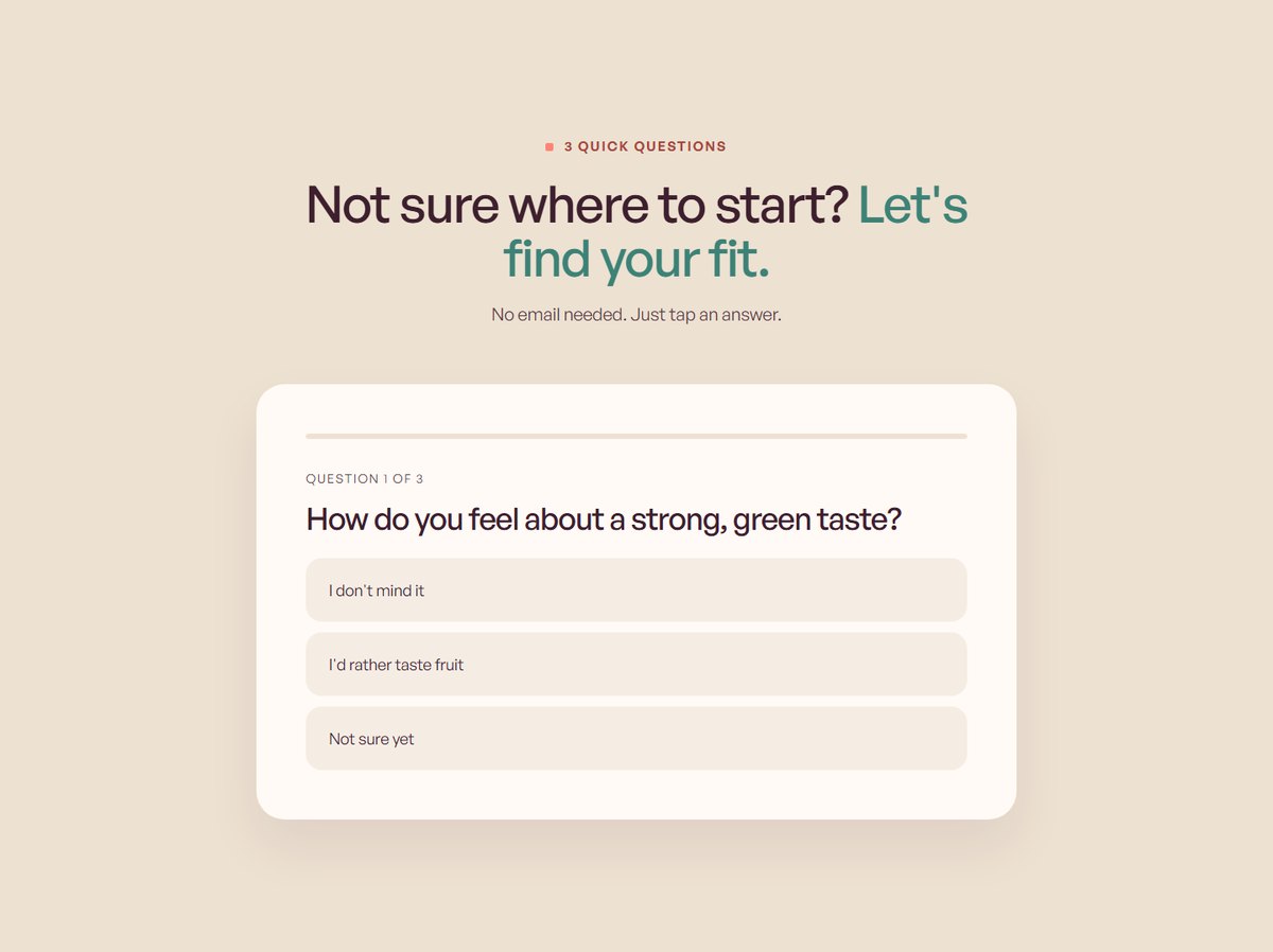 The three-question quiz