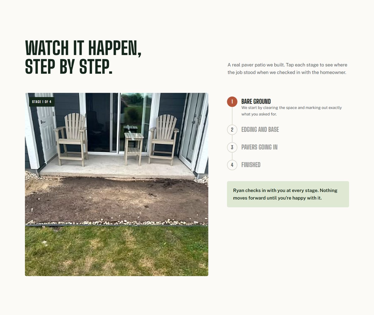 The step-by-step section of Ryan's offer page